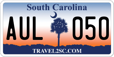 SC license plate AUL050