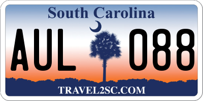 SC license plate AUL088