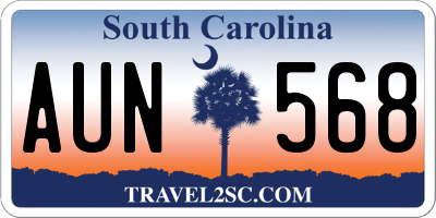 SC license plate AUN568