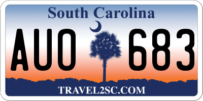 SC license plate AUO683