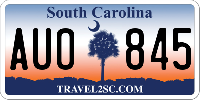 SC license plate AUO845