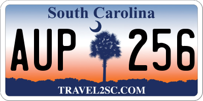SC license plate AUP256