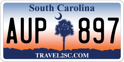 SC license plate AUP897