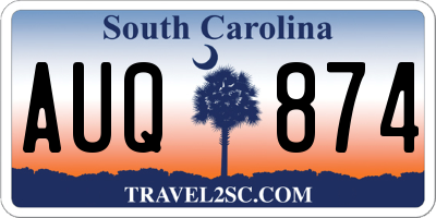 SC license plate AUQ874