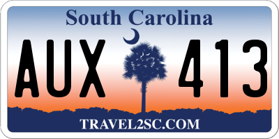 SC license plate AUX413