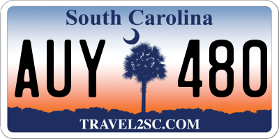 SC license plate AUY480