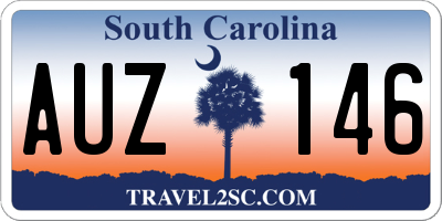SC license plate AUZ146