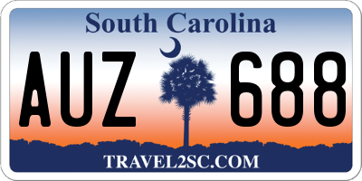 SC license plate AUZ688