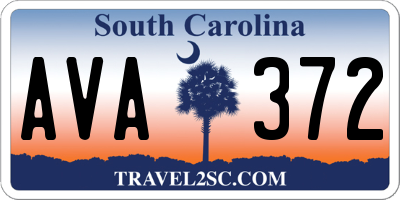 SC license plate AVA372
