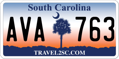 SC license plate AVA763