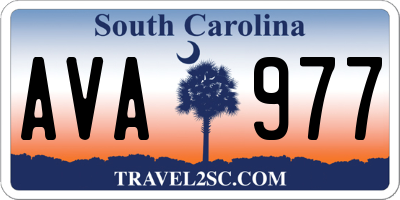 SC license plate AVA977