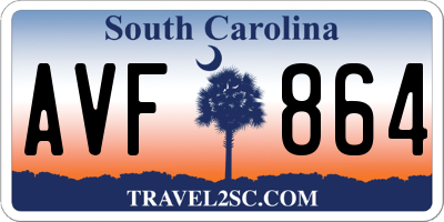 SC license plate AVF864