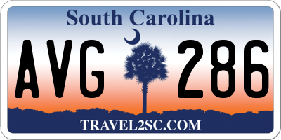 SC license plate AVG286