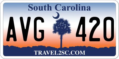 SC license plate AVG420