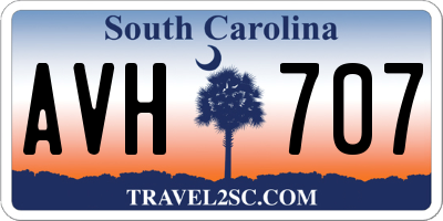 SC license plate AVH707