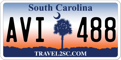 SC license plate AVI488