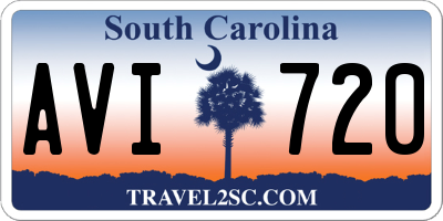 SC license plate AVI720