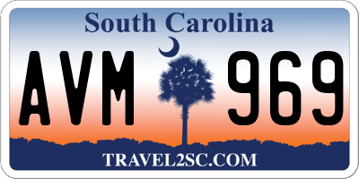 SC license plate AVM969