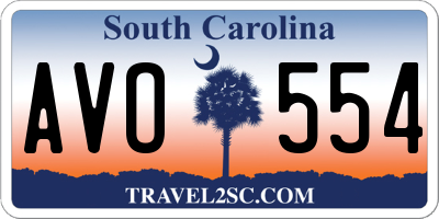 SC license plate AVO554