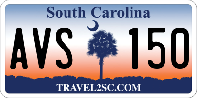 SC license plate AVS150