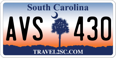 SC license plate AVS430