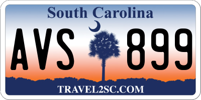 SC license plate AVS899