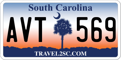 SC license plate AVT569