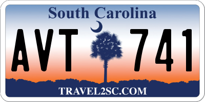 SC license plate AVT741