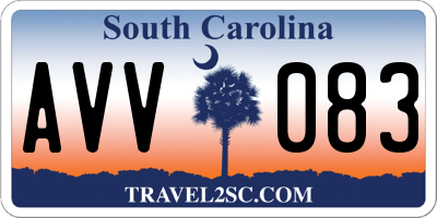 SC license plate AVV083