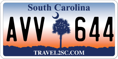 SC license plate AVV644