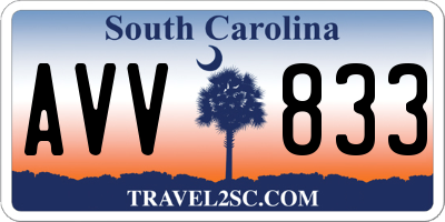 SC license plate AVV833