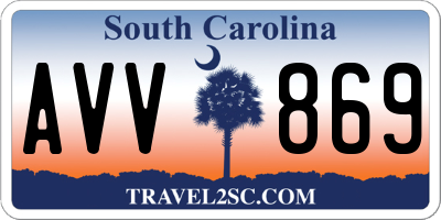 SC license plate AVV869