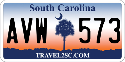 SC license plate AVW573