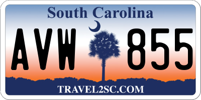SC license plate AVW855