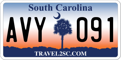 SC license plate AVY091