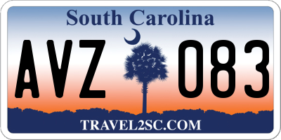 SC license plate AVZ083