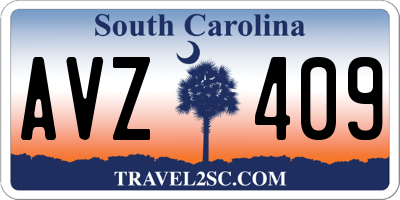 SC license plate AVZ409