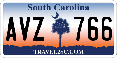 SC license plate AVZ766