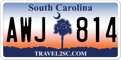 SC license plate AWJ814