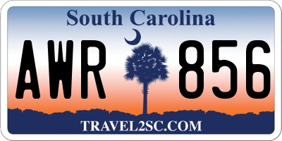 SC license plate AWR856