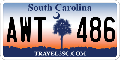 SC license plate AWT486
