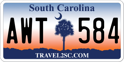 SC license plate AWT584