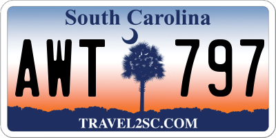 SC license plate AWT797