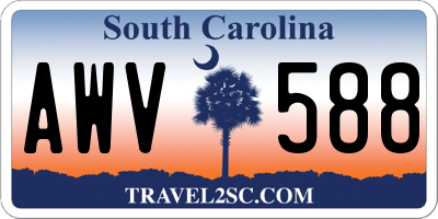 SC license plate AWV588