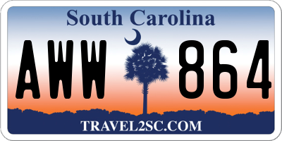 SC license plate AWW864