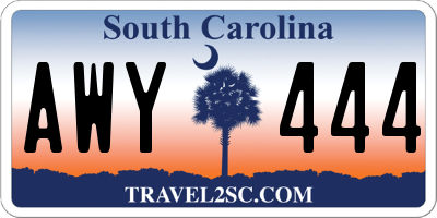 SC license plate AWY444