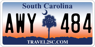 SC license plate AWY484