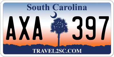 SC license plate AXA397