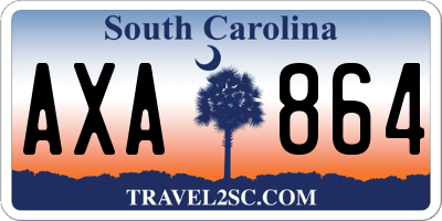 SC license plate AXA864