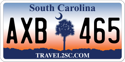 SC license plate AXB465